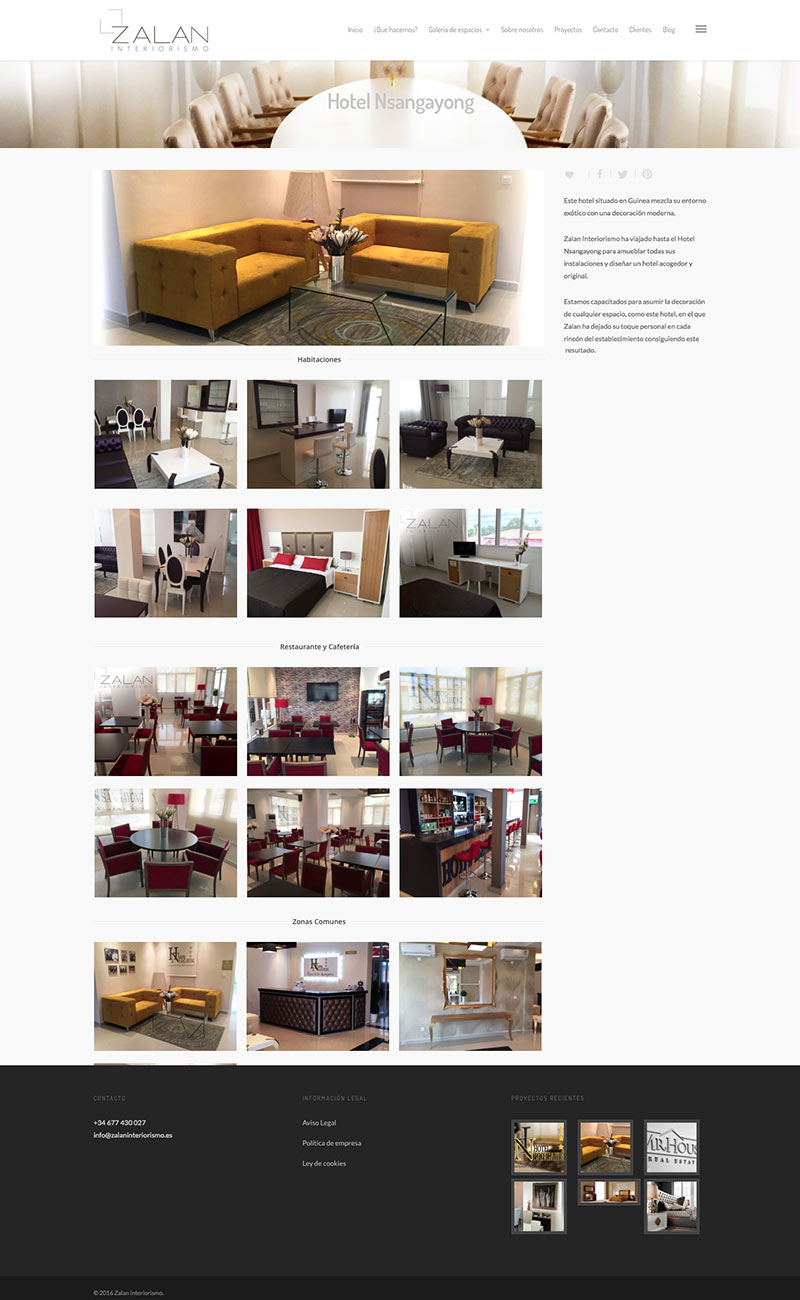 página web para interiorismo