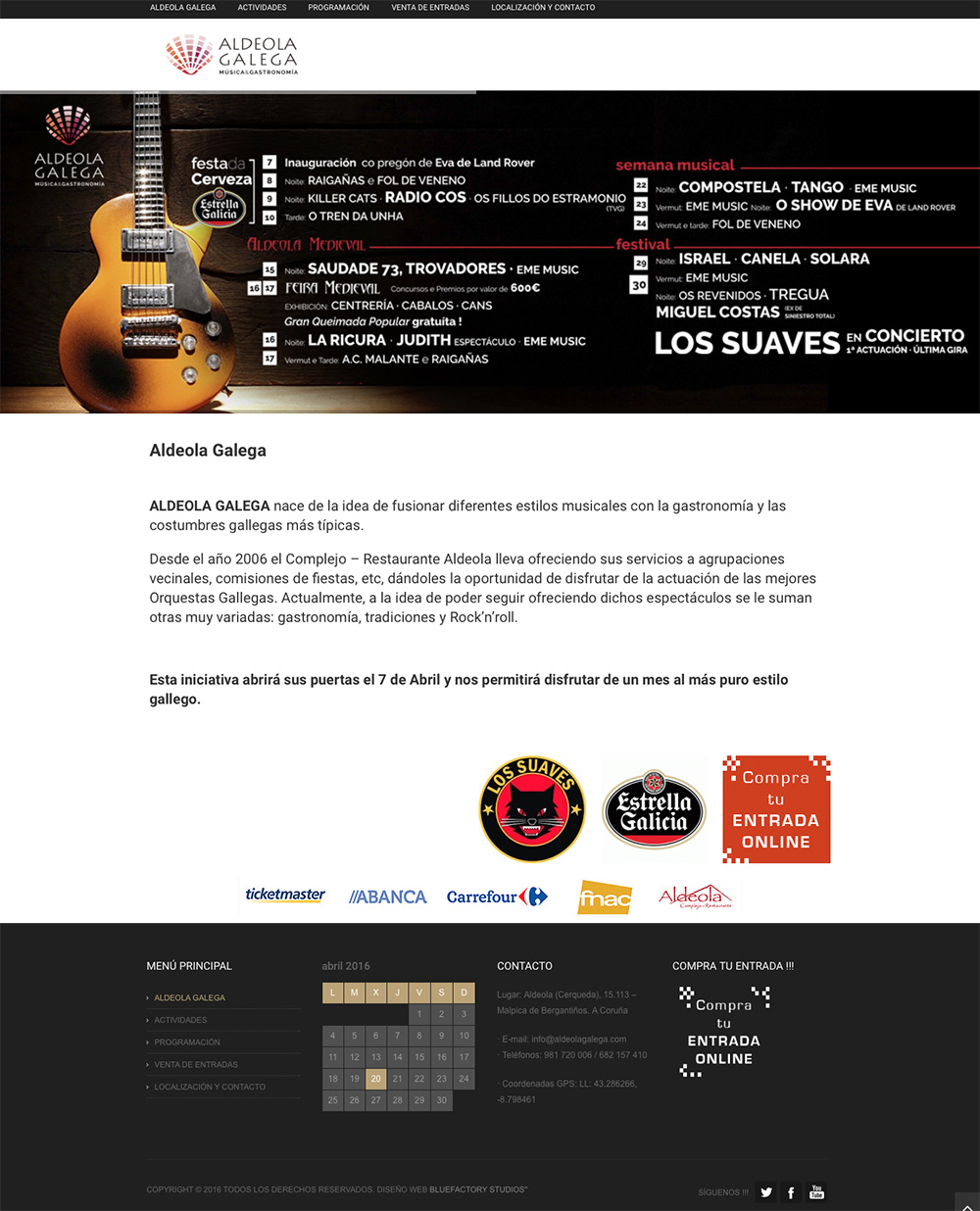 pagina web festival música