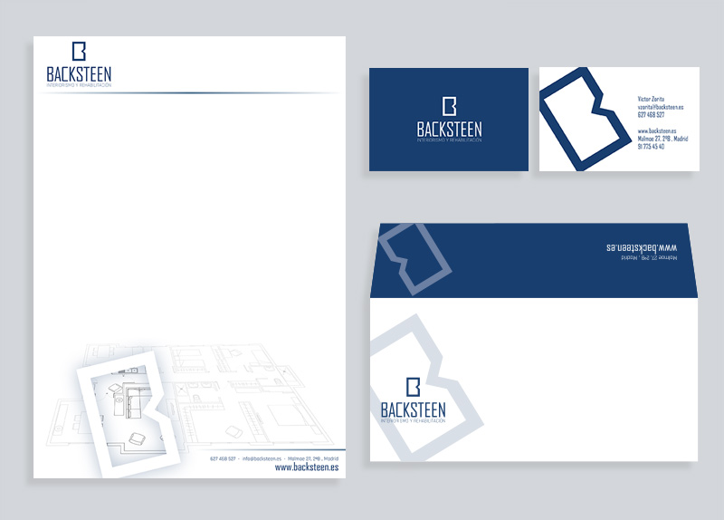 Papeleria profesional empresa diseño de interiores