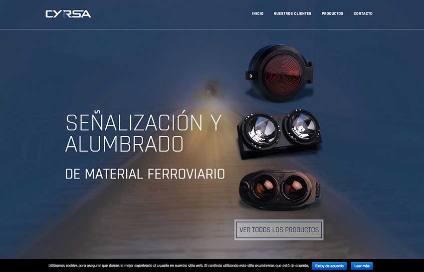 Página web para empresa ferroviaria