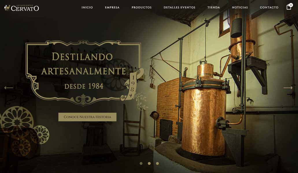 página web para tienda de bebidas alcohólicas