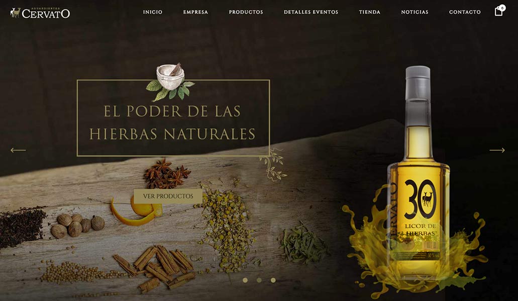 página web para tienda de bebidas alcohólicas