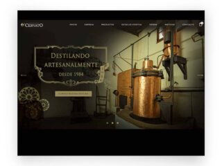 Web Aguardientes Cervato