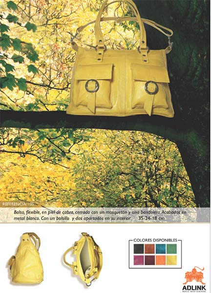 diseño de catálogo de bolsos