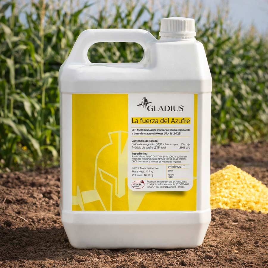 diseño de etiqueta para producto agricola garrafa gladius