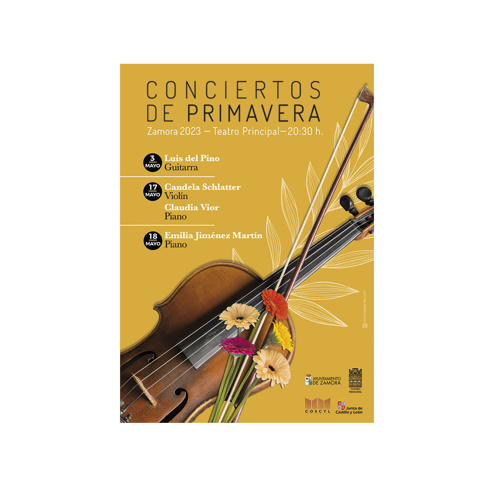 diseño de carteles para Conciertos de primavera en Zamora
