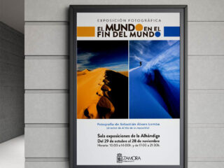 Cartel exposición "El mundo en el fin del mundo"