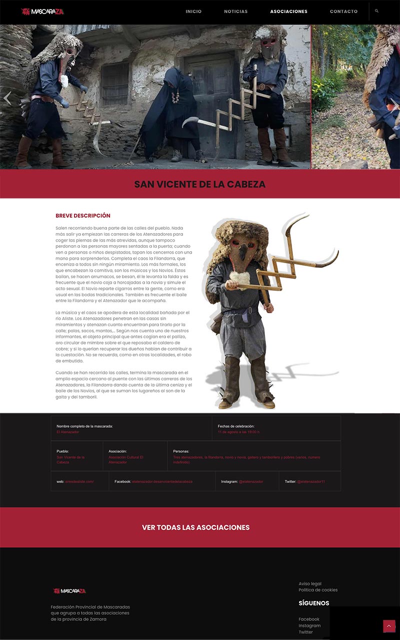 diseño de pagina web para asociación cultural