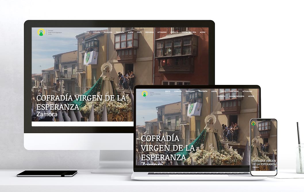 pagina web para cofradía Virgen de la Esperanza Zamora