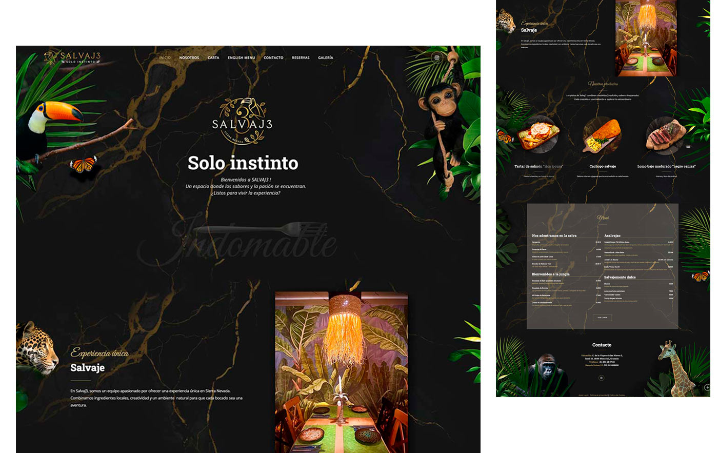 diseño de página web para restaurante