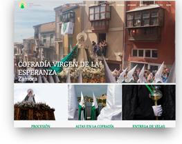 diseño de página web Cofradía Esperanza Zamora