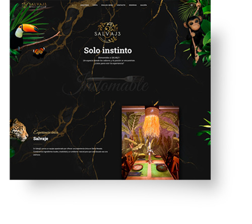 diseño de página web restaurante Salvaje