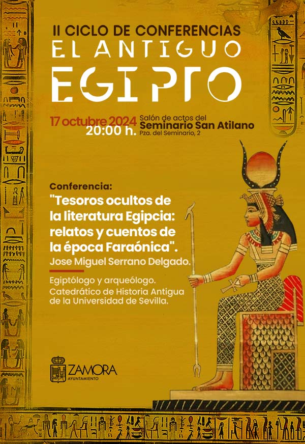 Diseño de cartel para conferencia El Antiguo Egipto, Zamora