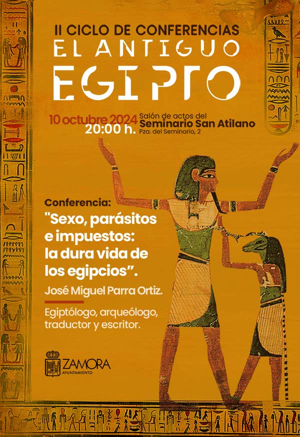 Diseño de cartel para conferencia El Antiguo Egipto, Zamora