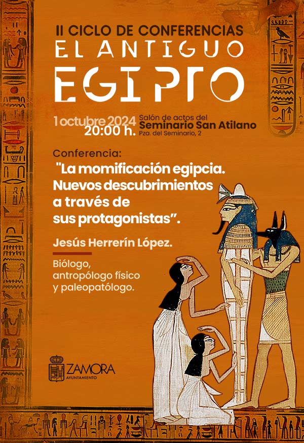 Diseño de cartel para conferencia El Antiguo Egipto, Zamora