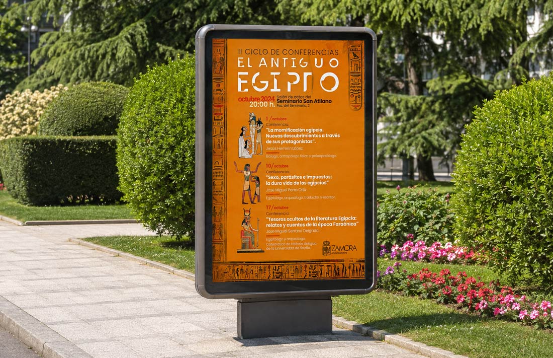 Diseño de mupi para conferencias ayuntamiento de zamora