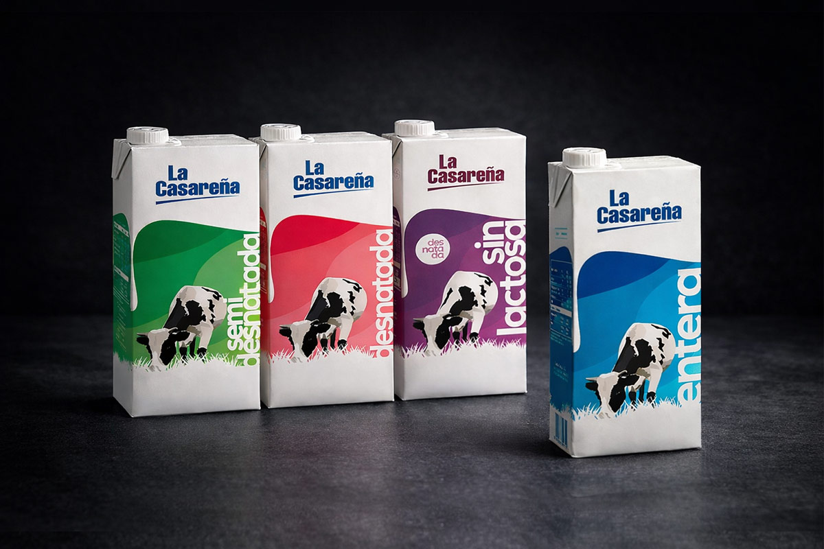 Diseño de packaging para leche La Casareña