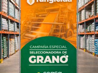 Diseño de roll-up para campaña de seleccionadora de grano y fungicidas