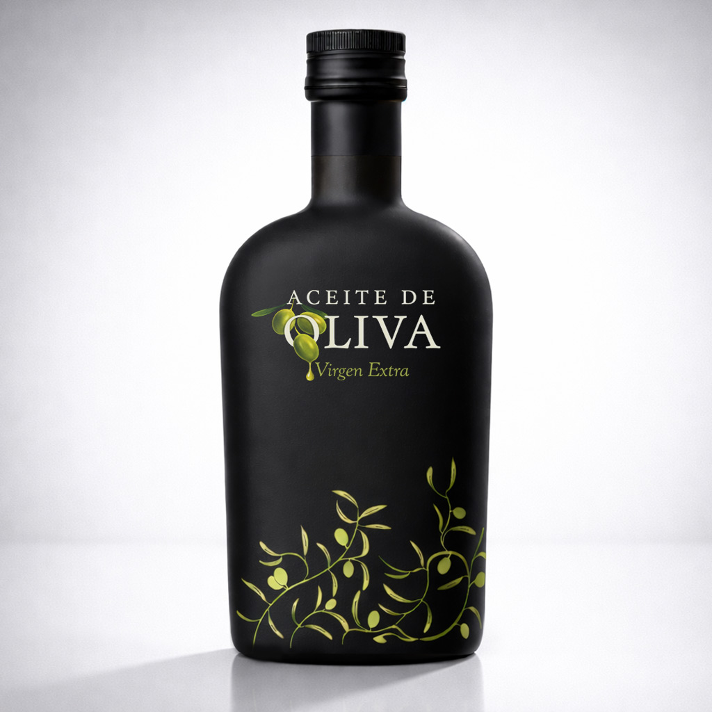 Diseño de packaging para aceite de oliva virgen extra gourmet