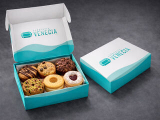 Packaging caja dulces - cafetería Venezia