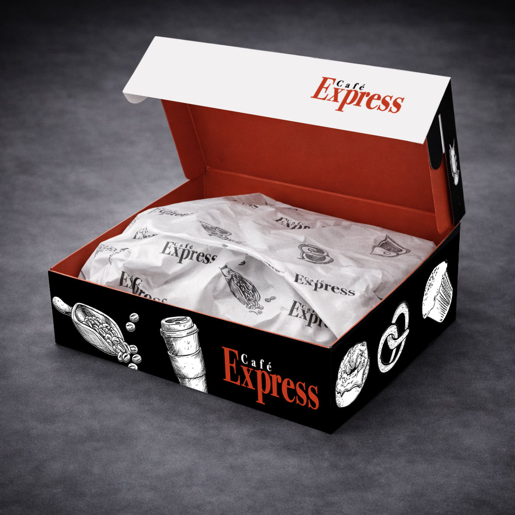 Packaging caja dulces para cafetería