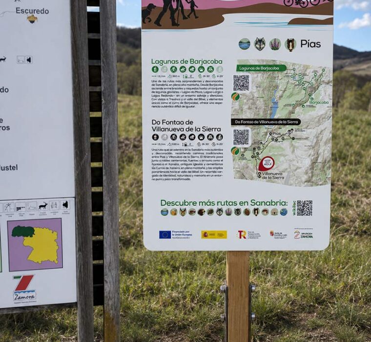 Diseño de cartel turístico de rutas senderismo