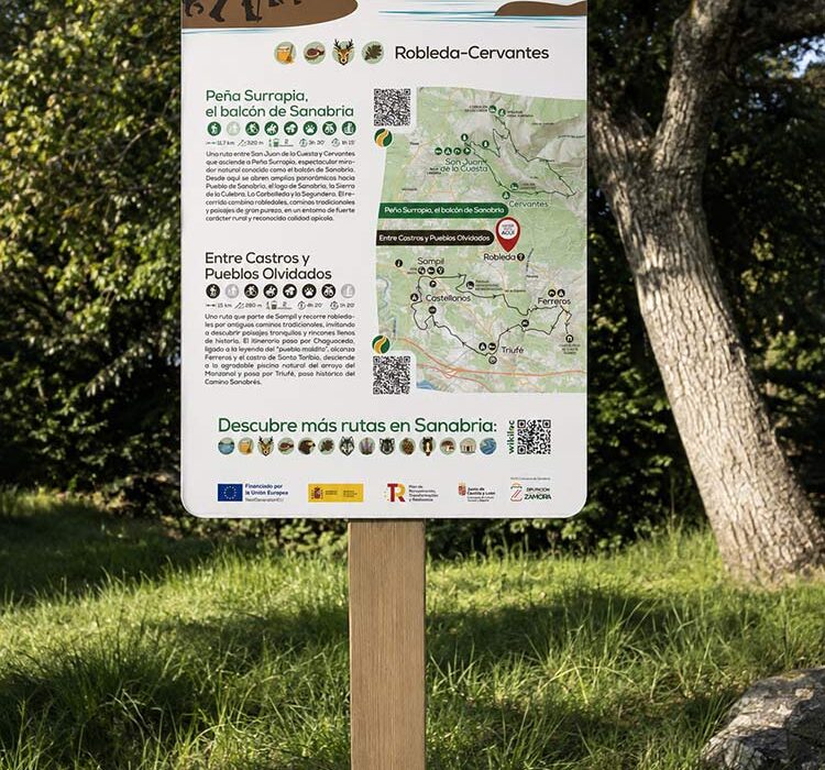 Diseño de cartel turístico de rutas senderismo