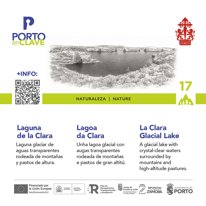 Panel de señalización turística con código QR de Porto en Zamora
