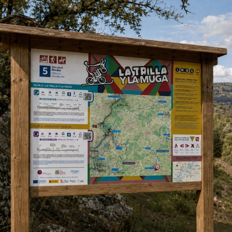 Diseño gráfico y señalización de la ruta La Trilla y la Muga