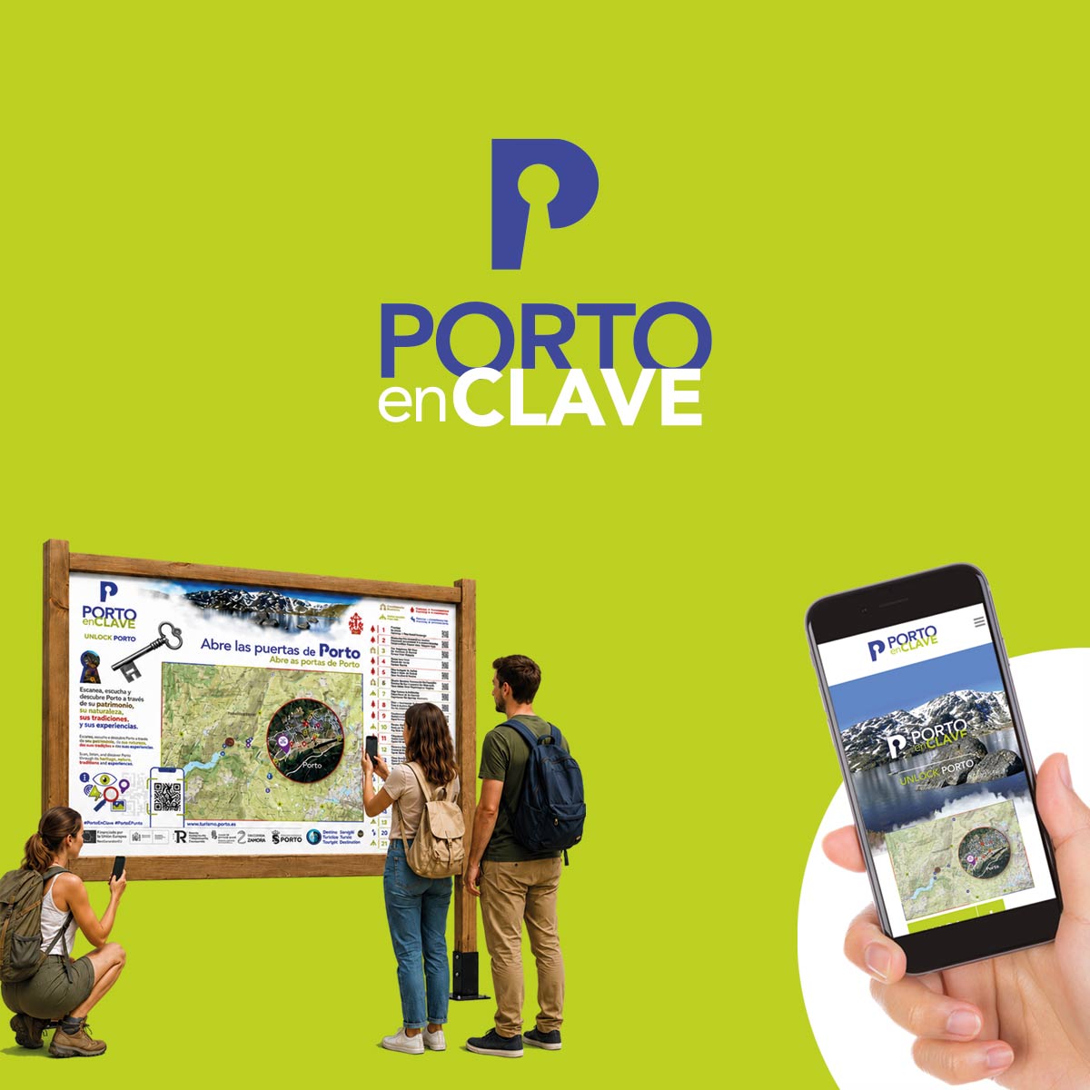 Identidad visual Porto en Clave para proyecto de señalización turística
